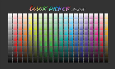 Fototapeta premium Color Picker with a Twist - find colors based on their strength