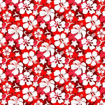 Fototapeta Red Hawaiian Shirt Pattern