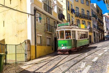 Plakat Vintage tram in Lisbon