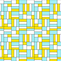 Background of three-color squares. Seamless geometric background.