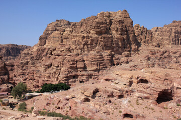 Typical mountain view on the Jordan Trail from Little Petra (Siq al-Barid) to Petra, no people 