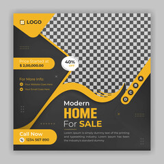 Real estate social media post design template for any real estate business, social media web post, banner