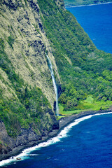 waterfall in the mountains