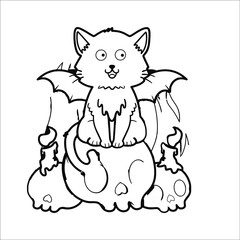 Pastel goth coloring page for all ages