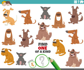 Obraz premium one of a kind game for children with cartoon dog characters