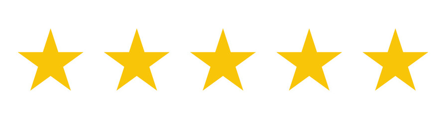 5 stars raiting simbol for sociel media.Vector design