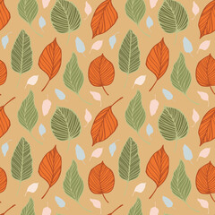 seamless repeat pattern with summer flowers and leafs vector illustration design 