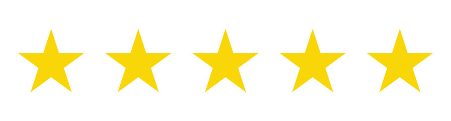 5 stars raiting simbol for sociel media.Vector design