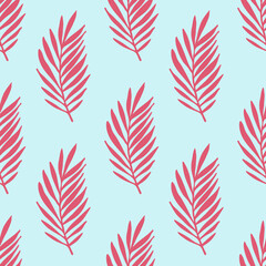 seamless repeat pattern with summer flowers and leafs vector illustration design 