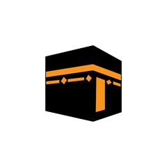 kaaba icon logo vector design