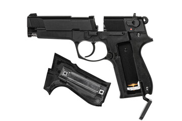 Air gun. Modern pneumatic weapon for air soft, sports and entertainment. A dummy, a copy of a real...