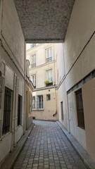Obraz premium Narrow passage in old city center Paris