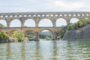 Fototapeta premium Pont du Gard Aquaduct Roman Ruins