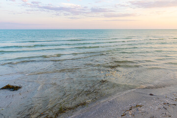 Sunset at Lighthouse Beach, Lighthouse Beach Park, Sanibel Island, Florida, USA