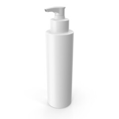 Cosmetic pump bottle mockup 3D rendering
