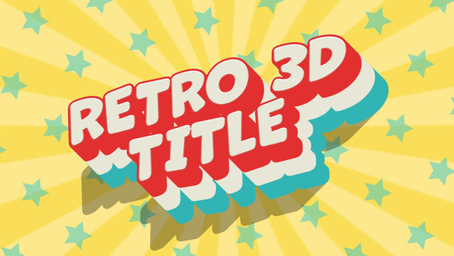 Retro Colorful 3D Title