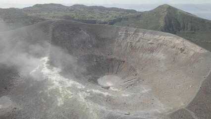 View on the crater of Vulcano in the aeolian islands