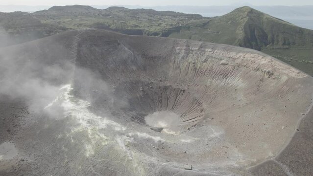 View on the crater of Vulcano in the aeolian islands