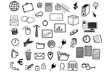 Business / Büro - 47 Icons, Cliparts, Sketchnotes, Doodles	
