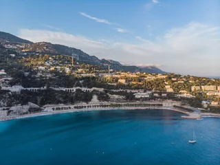 Acrylic prints Villefranche-sur-Mer, French Riviera Drone French Riviera Aerial Nice France Villefranche-sur-mer Cote d'azur