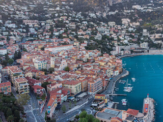 Drone French Riviera Aerial Nice France Villefranche-sur-mer Cote d'azur