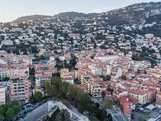 Peel and stick wall murals Villefranche-sur-Mer, French Riviera Drone French Riviera Aerial Nice France Villefranche-sur-mer Cote d'azur