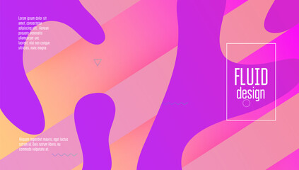 Geometric Shape. Violet Memphis Design. Wave Landing Page. Liqui