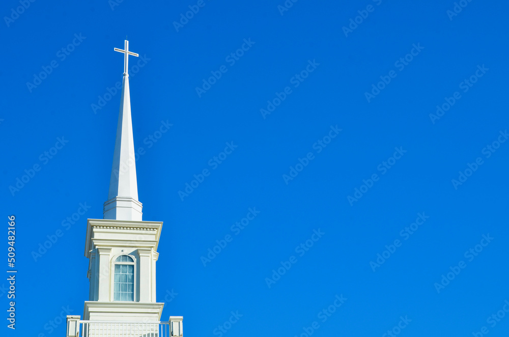 Wall mural Oklahoma Methodist church steeple