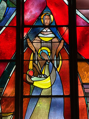 stained glass nativity