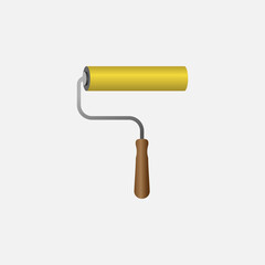 Roller Brush Icon. Web Design Isolated - Vector
