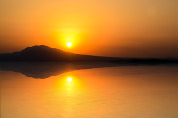 Fototapeta premium sunset over the sea