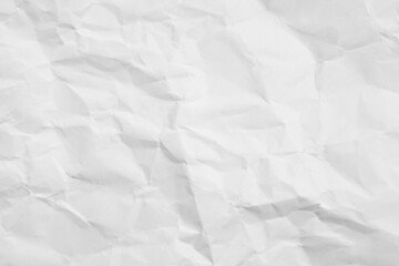 White crumpled paper texture background...