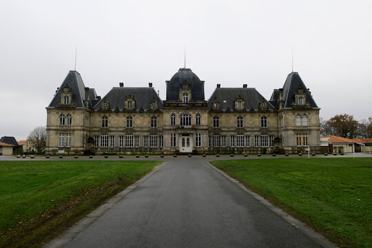 Castle of Dulamon in Blanquefort, Gironde, France. Today it's the public school of the village.