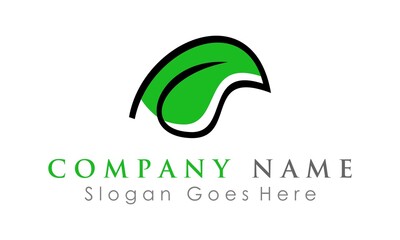 logo green  leave nature icon