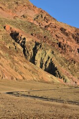Road through Death Valley National Park in California