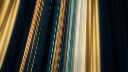 Abstract moving light beams of different colors on black background, seamless loop. Animation. Amazing vertical glowing lines, interstellar concept.