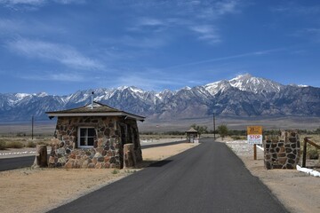 Guard shack at entrance to Manzanar Historic Site