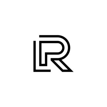 r p l rpl plr lrp initial logo design vector template