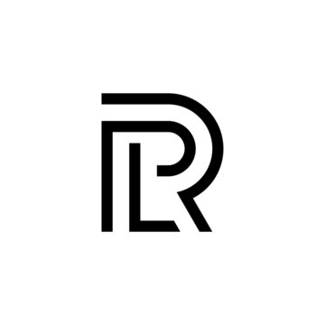 r p l rpl plr lrp initial logo design vector template