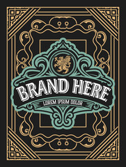 Western card with vintage style