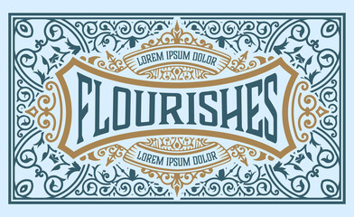 Western card with vintage style