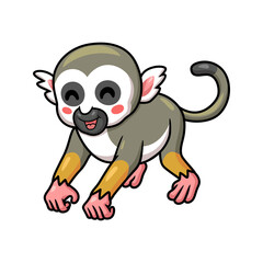 Cute little squirrel monkey cartoon