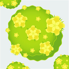 spring flowers yellow green