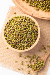 Organic mung bean is an ingredient in plant based as a healthy and vegetarian food