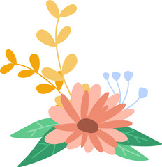 Cute Flowers Wedding Leaf