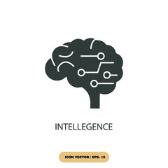 intellegence icons  symbol vector elements for infographic web