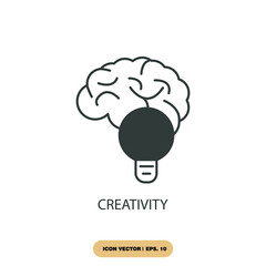creativity icons  symbol vector elements for infographic web