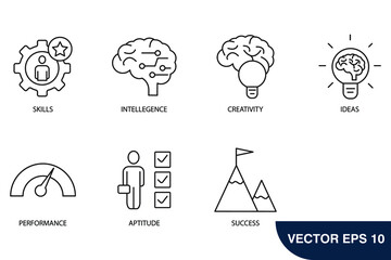 human resource management icons set . human resource management pack symbol vector elements for infographic web