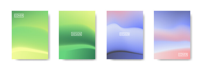 Fototapeta premium Set of abstract background with beautiful gradation color, colorful background for poster flyer banner backdrop.vertical banner.cool fluid background vector illustration