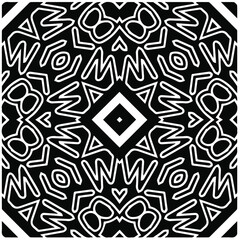 
Abstract background with black and white mandala. Unique geometric vector swatch. Perfect for site backdrop, wrapping paper, wallpaper, textile and surface design.
